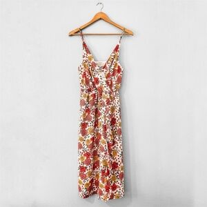 New LOFT Floral V-Neck  Dress Size Small